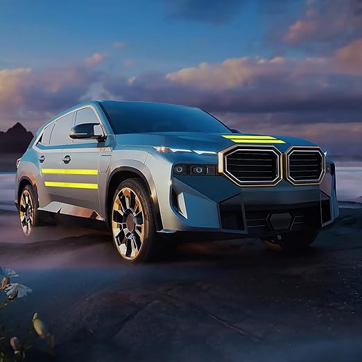 Fluorescent Reflective Stickers 1 inch X 6 inch, Outdoor Waterproof High Visibility Warning Safety Adhesive Reflector (60 Pcs)