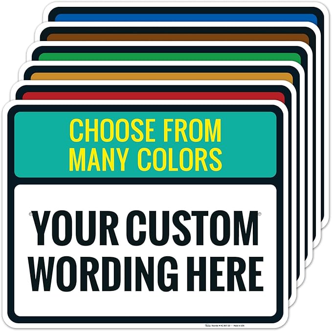 Custom Personalized Signs For Home, Office, Business, Delivery, Decor, Indoor/Outdoor Use Black Border Sign, 24x30 Aluminum Inches, Rust Free .063 Aluminum, Fade Resistant, Made in USA