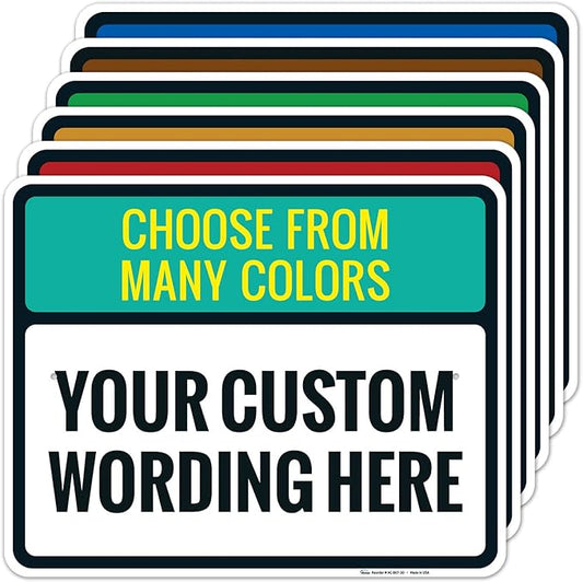 Custom Personalized Signs For Home, Office, Business, Delivery, Decor, Indoor/Outdoor Use Black Border Sign, 24x30 Aluminum Inches, Rust Free .063 Aluminum, Fade Resistant, Made in USA