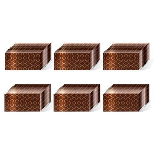 Brown Reflective Stickers 1 inch X 2 inch, Outdoor Waterproof High Visibility Warning Safety Adhesive Reflector Tape (60 Pcs)