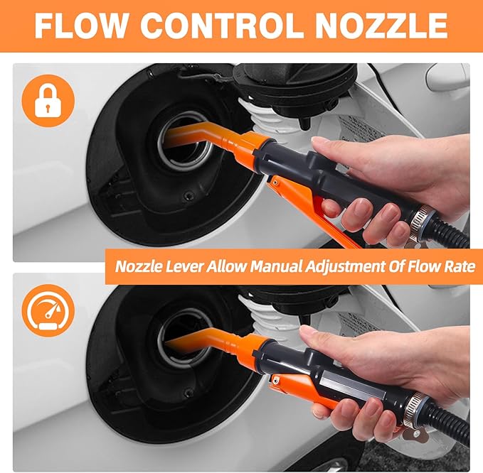 Portable Water & Fuel Transfer Pump Battery Powered - Electric Siphon Pump for Gasoline/Diesel/Water Transfer, Multi-Use Handheld Pump for Outdoor Travel, Lawn Mower
