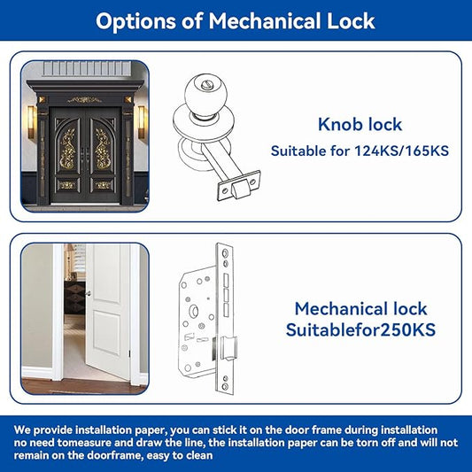 2025 Upgraded Signal Feedback Heavy Duty Electric Door Strike Lock for Door Access Control System Fail-Secure Fail-Safe Adjustable Access Control Beveled Locksets (Supports12VDC),Black