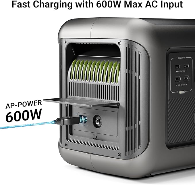 ALLPOWERS Expansion Battery B1000,1152Wh LiFePO4 (LFP) Battery with 10-Year Lifespan, Compatible with R1500/ R2500 Solar Generators, Power Station for Camping, Party, RV, Home Use