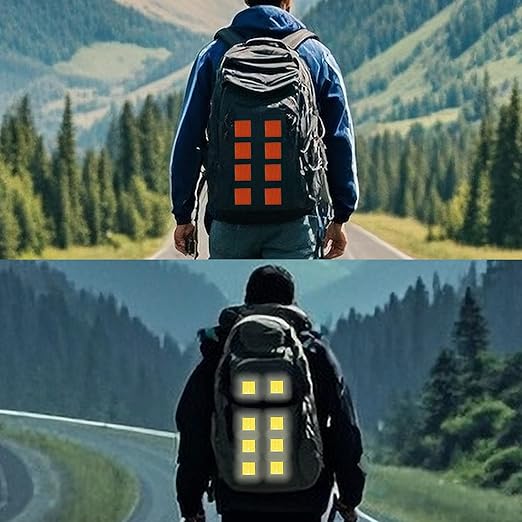 Orange Reflective Stickers 1 inch X 6 inch, Outdoor Waterproof High Visibility Warning Safety Adhesive Reflector Tape (30 Pcs)