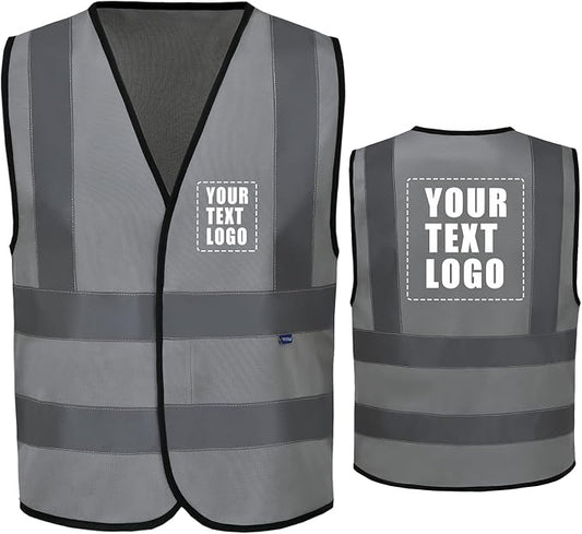 AYKRM 12 colour High visibility viz vest hi vis viz reflective work construction safety vest (XS-8XL)