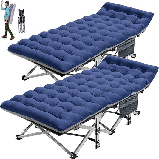 ABORON Heavy-Duty Folding Guest Bed for Adults, 500lb Capacity, Portable Extra Cot with 1213D Double Layer, Ideal for Indoor Guest Stays & Temporary Home Use