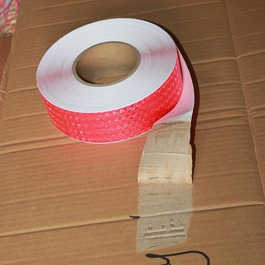 Red Reflective Tape Outdoor Waterproof 2 inch Wide, High Visibility Warning Industrial Marking Tape, Safety Stickers (168 feet)