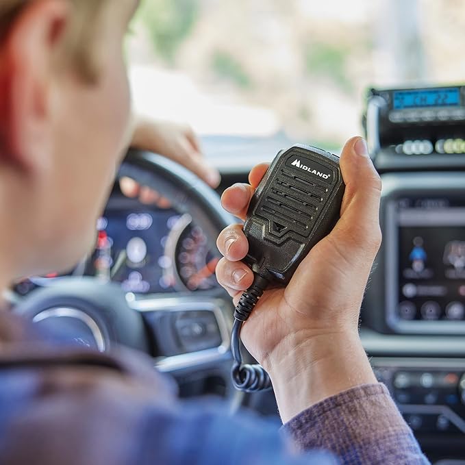 Midland® MXT500 50-Watt GMRS Mobile Radio - for Farms, Ranches, Overlanding, Trails, and Off-Roading - 8 Repeater Channels, Compact Design, External Magnetic Mount, 2.1dB Unity Gain Antenna