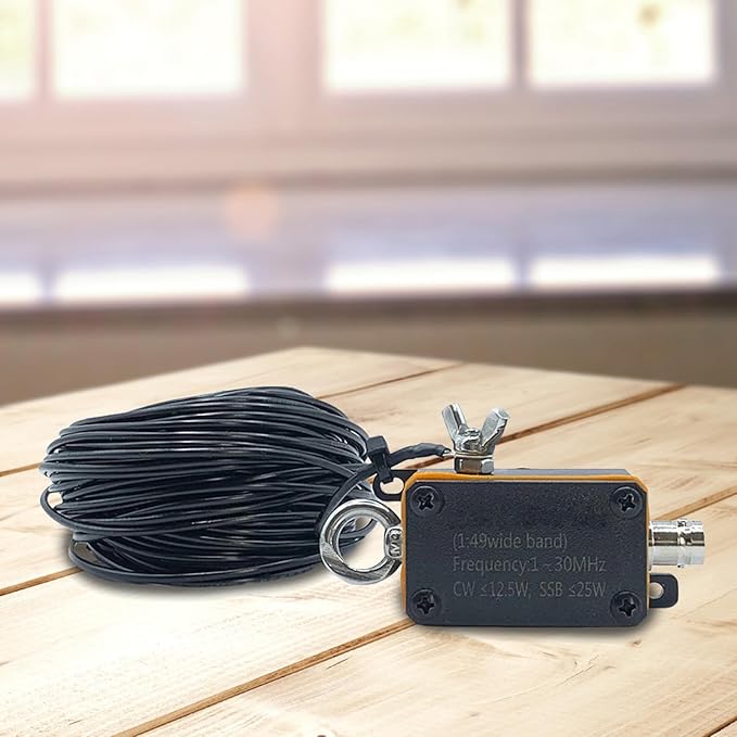 Jectse End Fed Half Antenna, Portable Broadband 130MHz HF Shortwave Antenna with Compact Bag for Amateur Radio CW SSB Communication