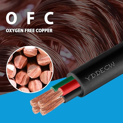 15ft 6/4 6 AWG Portable Power Cable (4 Conductor) - SOOW 600V 6 Gauge Electric Wire for Motor Leads, Portable Lights, Battery Chargers and Machinery - 4 Conductor - 15 Feet Electrical Cord
