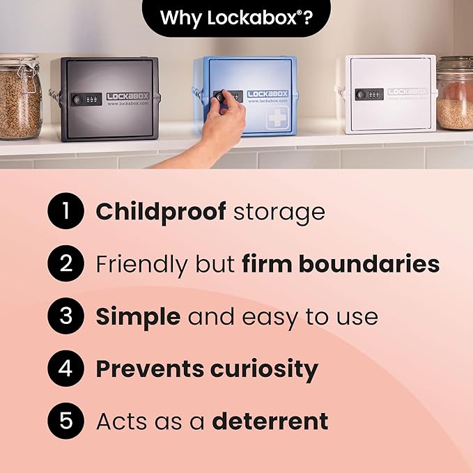 Lockabox One™ | Premium Medicine Lock Box | Medium Medication Lock Box With Code For Medicines, Vitamins & Supplements | External Size 12 x 8 x 6.6 inches (Light Medi Green)