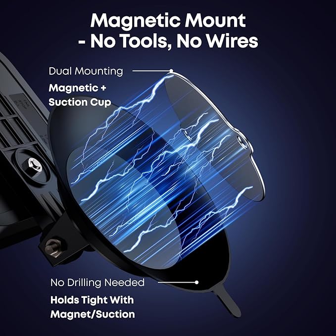 Wireless Trailer Lights Magnetic, Rechargeable LED Tail Lights with 2.4GHz Wireless Signal, Adjustable Magnetic Tow Light for Trucks, Boats, RVs, Campers, IP67 Waterproof Trailer Light Kit