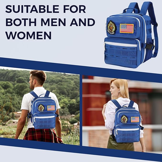 9L Mini Tactical Backpack for Men Women,Small Military Tactical Backpack for Sport,Gym,Hiking,Travel,Camping (Navy Blue)