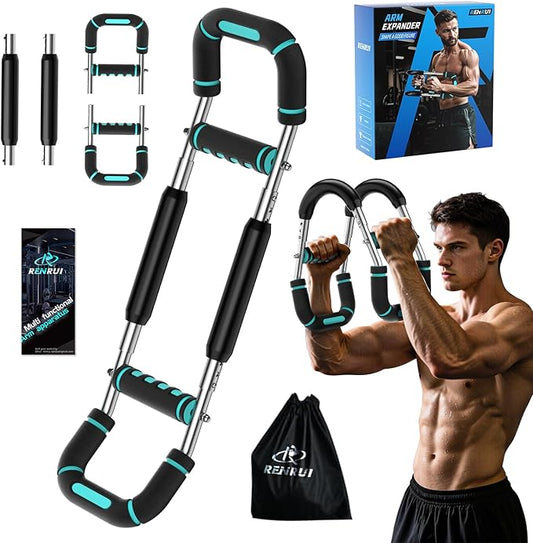 Twister Arm Trainer, Adjustable 5 Resistance Levels (40-130 lbs) Chest & Arm Workout Equipment for Men & Women, Ergonomic Home Gym Strength Trainer with Anti-Slip Handles & Carry Bag