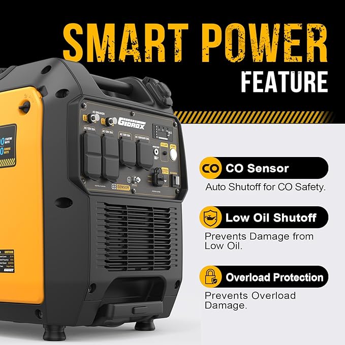 7000W Dual Fuel Inverter Generator, Gas & Propane Powered, RV Ready Remote/Electric Start, Super Quiet, 120V/240V with CO Sensor Portable Generator for RV, Camping or Party,EPA Compliant