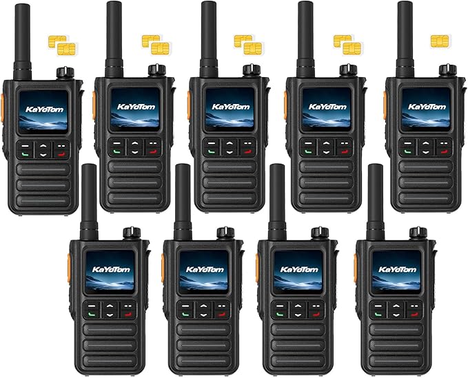 Lifetime Free Rapid GPS Unlimited Range Global Walkie Talkies – Long Range Two Way Radio, IP65 Waterproof, AI Noise Cancellation for Nationwide Outdoor, Logistics, Road Trips & Family (9-Pack)