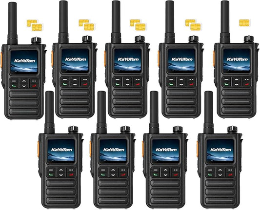 Lifetime Free Rapid GPS Unlimited Range Global Walkie Talkies – Long Range Two Way Radio, IP65 Waterproof, AI Noise Cancellation for Nationwide Outdoor, Logistics, Road Trips & Family (9-Pack)