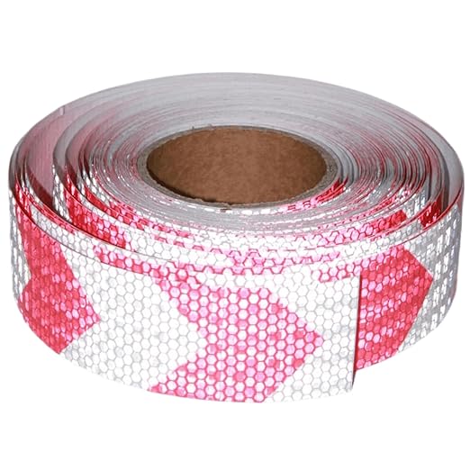 Reflective Tape Red White 2 inch Wide for Cars, Outdoor Waterproof High Visibility Safety Warning Adhesive Strips (166 feet)