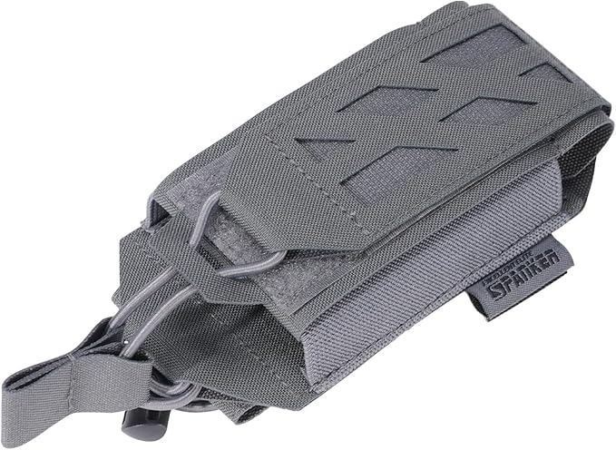 EXCELLENT ELITE SPANKER Tactical Universal Radio Holster Holder Molle Radio Pouch Adjustable for Duty Belt,Vest for Two Ways Walkie Talkie