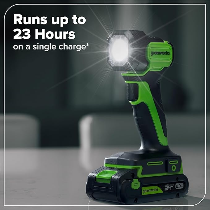 Greenworks 24V Brushless 10PC Power Tool Combo, Drill+Impact Driver+Circular Saw+Recip Saw+Jig Saw+Sander+Light+Multi-Tool+Nailer+Grinder (2) 4.0Ah+2.0Ah Batteries (24,000mAh Power Bank) USB-C Charger