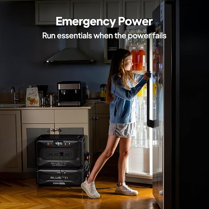 BLUETTI B300K with P090D-P150D, 2764.8Wh LiFePO4 Battery Pack for Portable Power Station Apex 300/AC500, Extra Battery for Home, Emergency, Road Trip