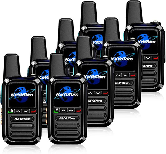8 Pack Global Walkie Talkie-Unlimited Distance Walkie Talkie-Long Distance walkie Talkie with Clear Audio for Truck Drivers to Communicate remotely During Logistics Operations(SIM Card Included)