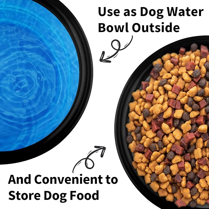 Collapsible Dog Bowl, Lightweight and Portable, Ideal for Travel, Hiking, Camping, and Everyday Use