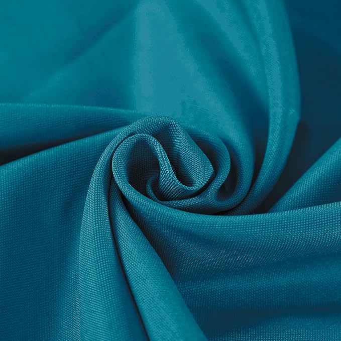 Fokitut 2 Pack Waterproof Rectangle Tablecloth, 90x132 Inch,Stain Resistant and Wrinkle Polyester Table Cloth, Fabric Table Cover for Kitchen Dining, Wedding, Party, Holiday Dinner-Caribbean Blue