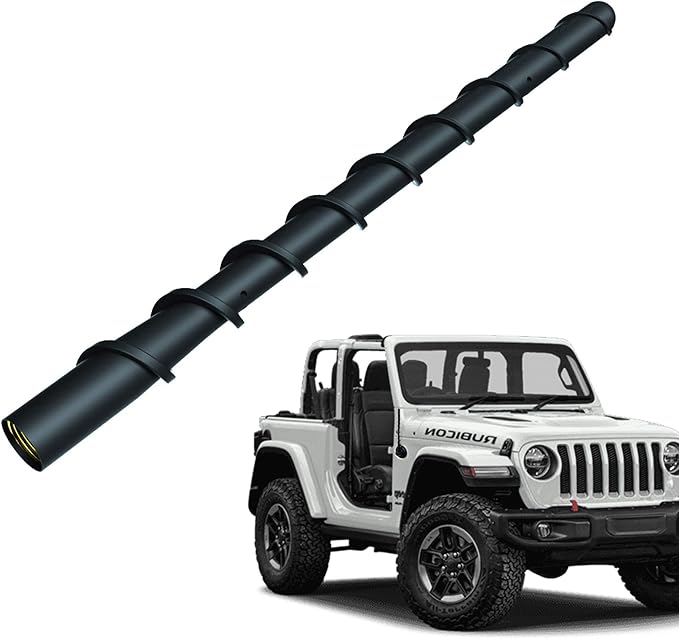 VOFONO Short Antenna for 2007-2026 Jeep Wrangler Gladiator JK JL JT JKU JLU Sahara Rubicon Sport 4xe Willys Mojave, 7 Inch Jeep Replacement Antenna Wrangler Gladiator Accessories