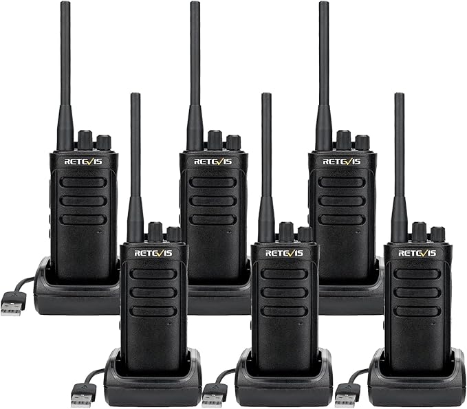Retevis RB85 2 Way Radios Long Range,Noise Cancelling High Power Walkie Talkies for Adults,16CH 2000mAh Battery,Professional Two Way Radios for Commercial Use School Security (6 Pack)