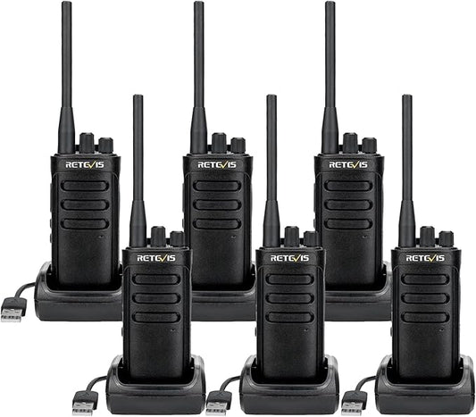 Retevis RB85 2 Way Radios Long Range,Noise Cancelling High Power Walkie Talkies for Adults,16CH 2000mAh Battery,Professional Two Way Radios for Commercial Use School Security (6 Pack)