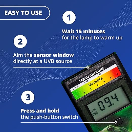 Solarmeter Model 6.5R Reptile UV Index Meter, Handheld Digital Radiometer for Measuring Ultraviolet Light, Measures 280-400 nm with Range from 0-199.9 UV Index, Made in USA, ABS Polymer, Black