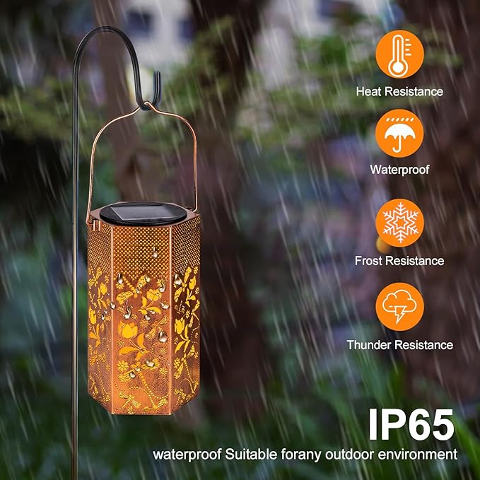 Christmas Gifts for Women Men Mom - Dragonfly Solar Lanterns Outdoor Waterproof - Birthday Gifts, Mothers Day Gifts, Solar Lights Outdoor Garden Decor for Outside, Patio, Yard, Lawn