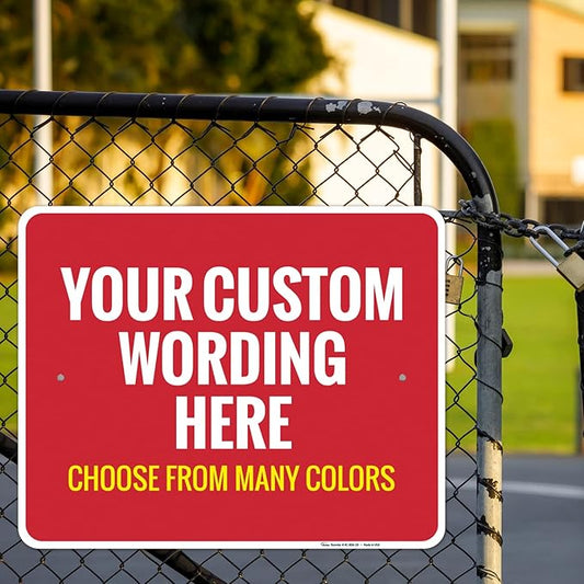 Custom Personalized Signs For Home, Office, Business, Delivery, Decor, Indoor/Outdoor Use Yellow Sign, 24x30 Aluminum Inches, Rust Free .063 Aluminum, Fade Resistant, Made in USA
