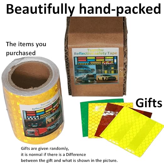Yellow Reflective Tape 3 inch Wide for Trucks, Outdoor Waterproof High Visibility Safety Warning Reflector Sticker Strips (11 feet)
