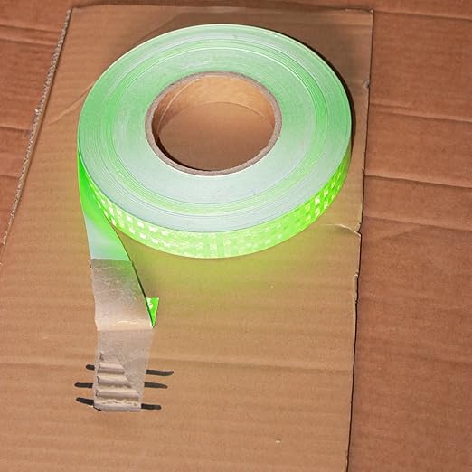 Industrial Reflective Tape Green 1 inch Wide, Outdoor Waterproof High Visibility Safety Warning Reflector Sticker Strips (168 feet)
