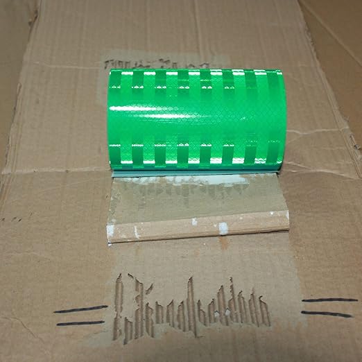 Non Fading Reflective Tape Green 6 inch Wide, Outdoor Waterproof High Visibility Safety Warning Reflector Sticker Strips (11 feet)