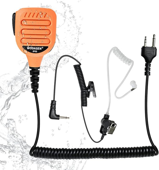 WODASEN Speaker Mic Walkie Talkie Handheld Microphone Shoulder Lapel Mics for GXT LXT GXT1000VP4 GXT1000 LXT500VP3 GXT1050VP4 LXT600 AVPH10 GMRS FRS X-Talker Radio (128-Orange)
