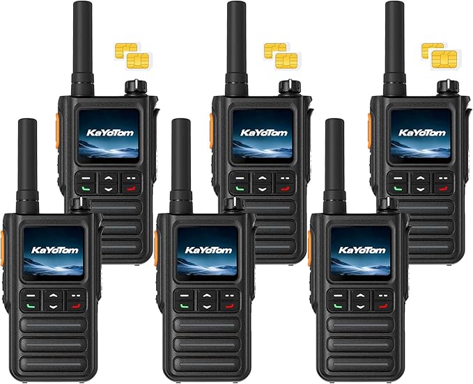 Lifetime Free Rapid GPS Unlimited Range Global Walkie Talkies – Long Range Two Way Radio, IP65 Waterproof, AI Noise Cancellation for Nationwide Outdoor, Logistics, Road Trips & Family (6-Pack)
