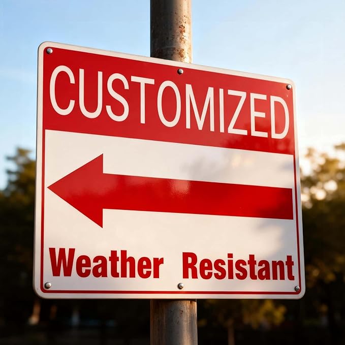 Custom Metal Sign, 30x24 Inches Reflective Option, .040 Aluminum, UV Protected, Waterproof, Easy to Mount