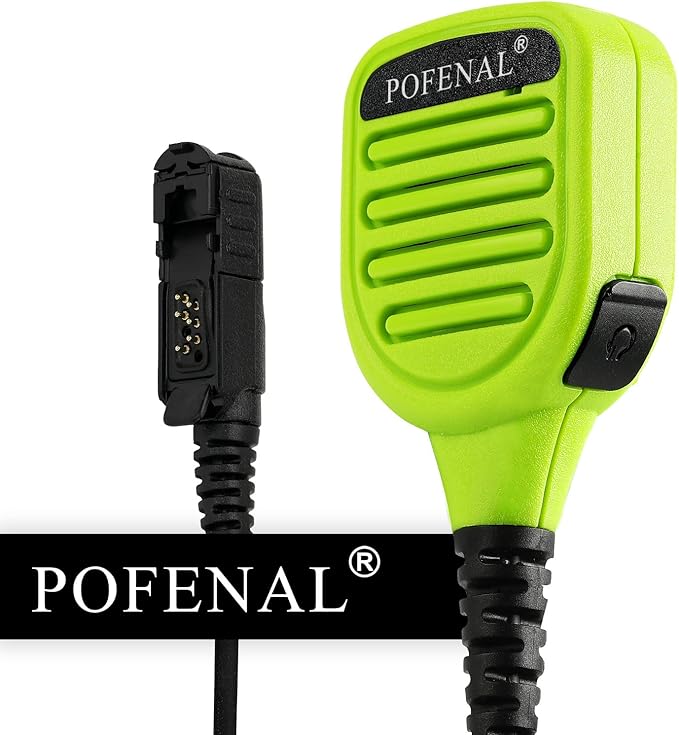 Waterproof Motorola Radio Speaker Mic for XPR3500e/XPR3300e - Remote Shoulder Microphone with 3.5mm Jack & Noise-Canceling, DMR Radio Accessories(Green)