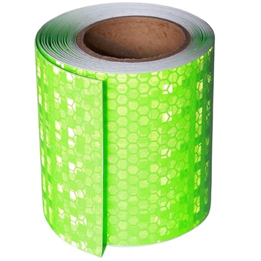 Industrial Reflective Tape Green 3 inch Wide, Outdoor Waterproof High Visibility Safety Warning Reflector Sticker Strips (11 feet)