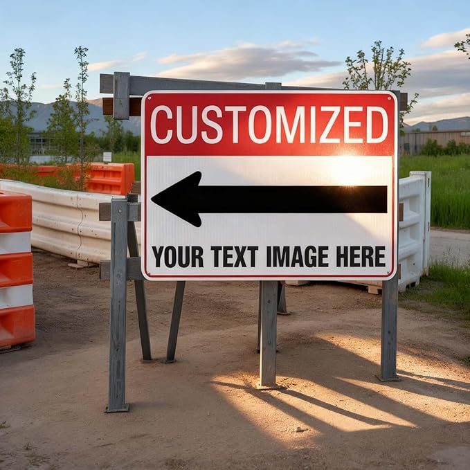 Custom Metal Sign, 24x18 Inches Reflective Option, .040 Aluminum, UV Protected, Waterproof, Easy to Mount