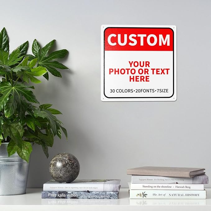Custom Outdoor Metal Sign - Personalized for Business, Office, Home, Delivery, Road, Garden, Hazard, Parking, Decorative - 8''x8''