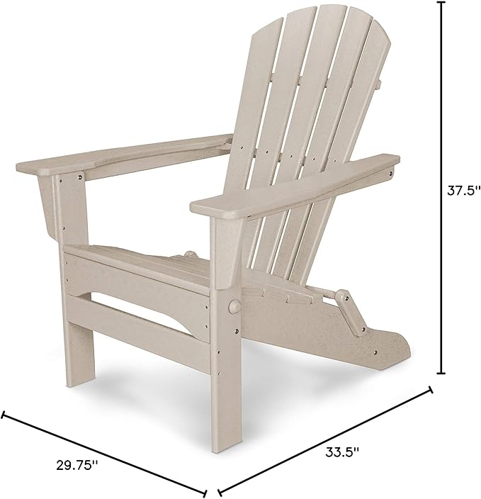 POLYWOOD® Palm Coast Folding Adirondack in Sand