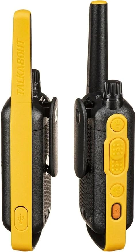 Motorola Talkabout T470 Two Way Radio 10-Pack Walkie Talkies Black/Yellow Rechargeable