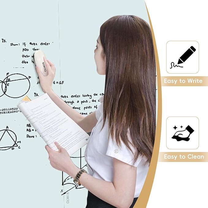 Glass Whiteboard - Glass Dry Erase Board 48" x 36" Magnetic White Board Writing Board White Boards for Walls Wall Office Home