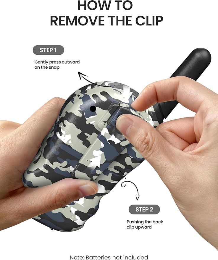 FOREDOM Walkie Talkies for Kids Walkie Talkies Long Range for Boys & Girls Age 3 to 12 Year Old Birthday Cool Army Toys - 2 Pack