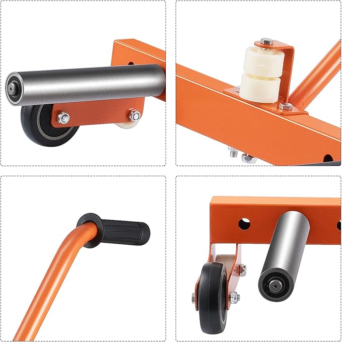 Heavy Duty Adjustable Tire Wheel Dolly, 350 LBS Capacity, Moving Tool for Automotive Repair Shops, Garages, and Tire Retail Outlets