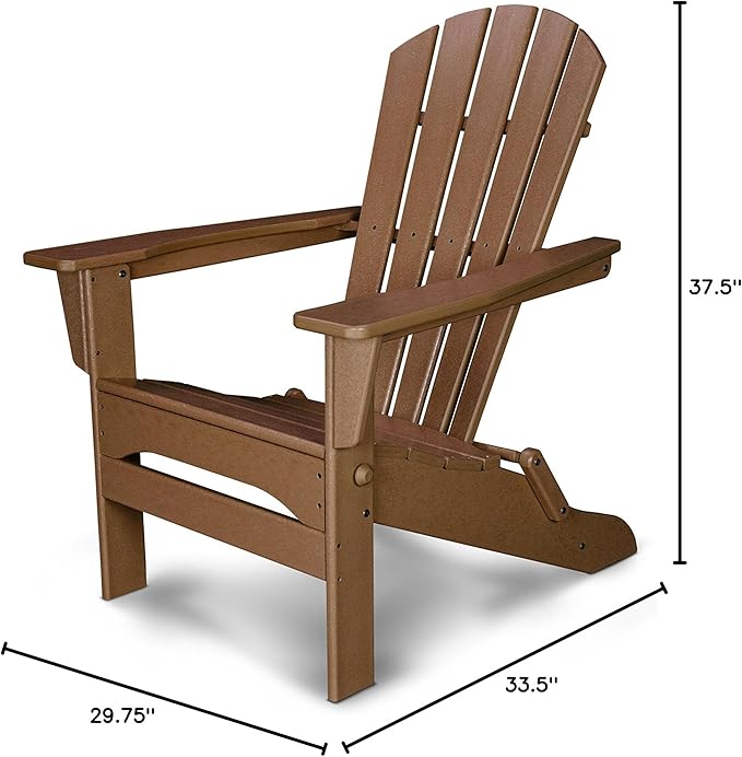 POLYWOOD® Palm Coast Folding Adirondack in Teak